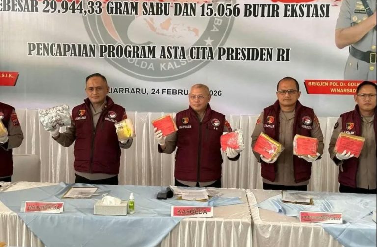Gagalkan Peredaran 29,9 Kg Sabu di Awal Ramadhan, Polda Kalsel Selamatkan 164 Ribu Jiwa dari Jaringan Narkoba Internasional
