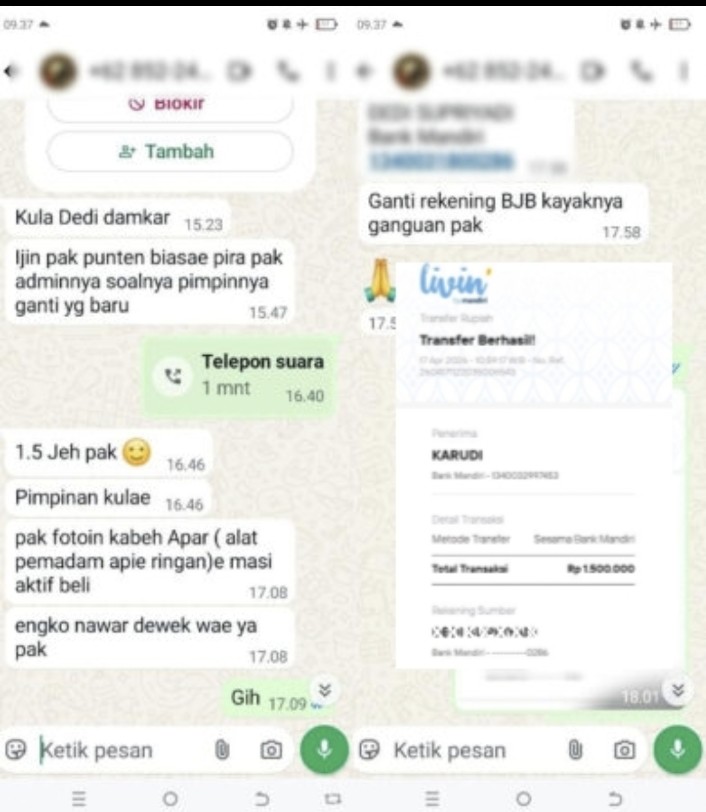 Pungli Berkedok “Uang Jasa” Oknum Damkar Terima Rp1,5 juta dari Nelayan : Atas Arahan Pimpinan!
